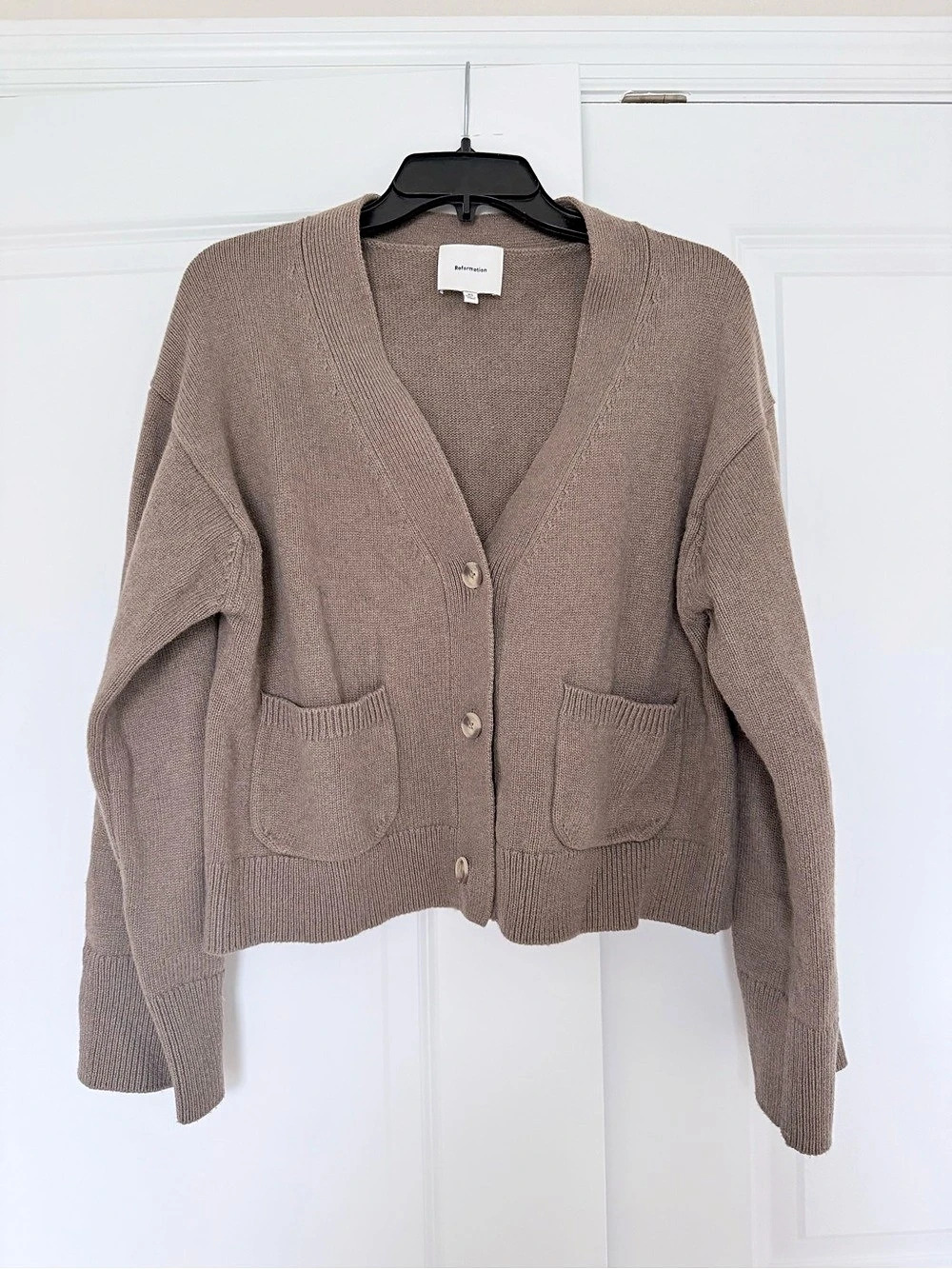 Reformation 'Hayes' Knit Cardigan in Brown Size XS Like New